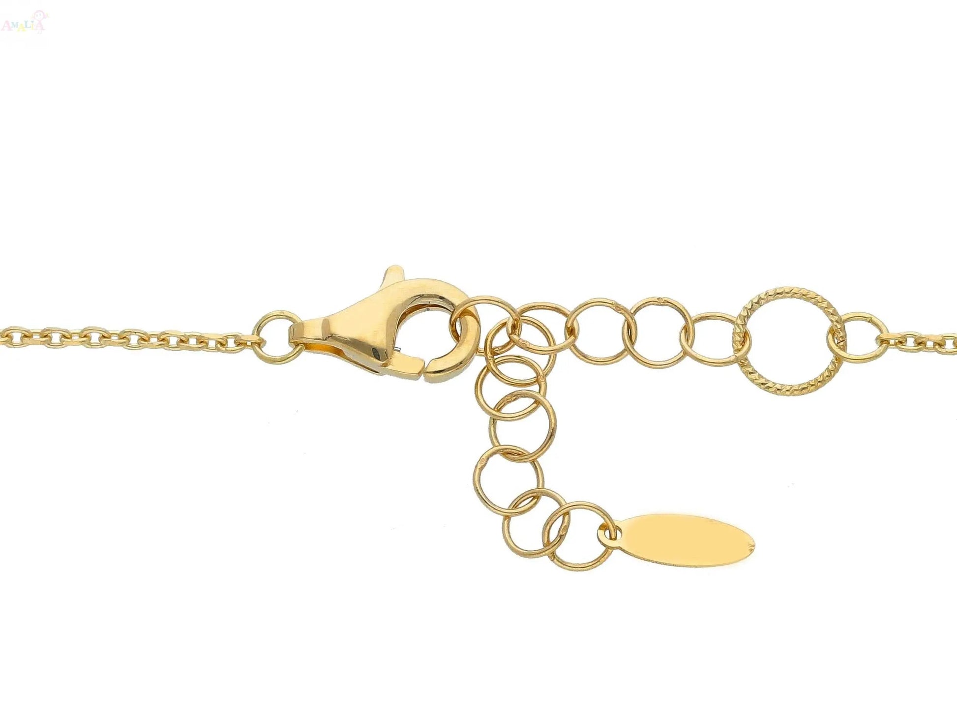 18K Yellow Gold Reversible Modern Polish and Satin Necklace